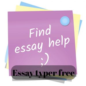 Essay typer free